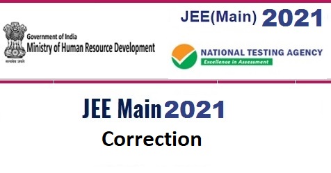 JEE Main 2021 Correction
