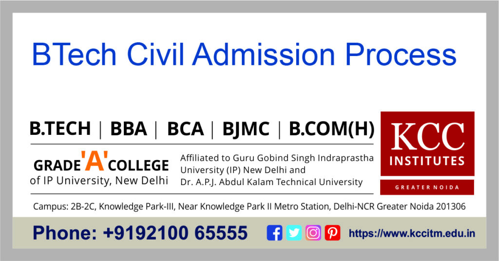 BTech Civil Admission Process